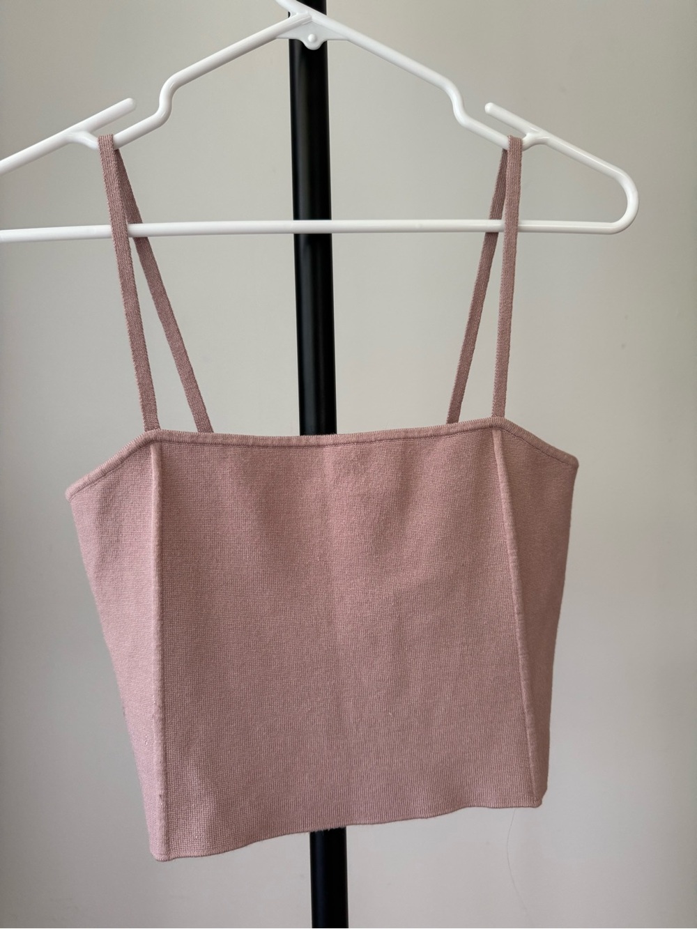 Express Knit Crop Tank Top Dusty Rose